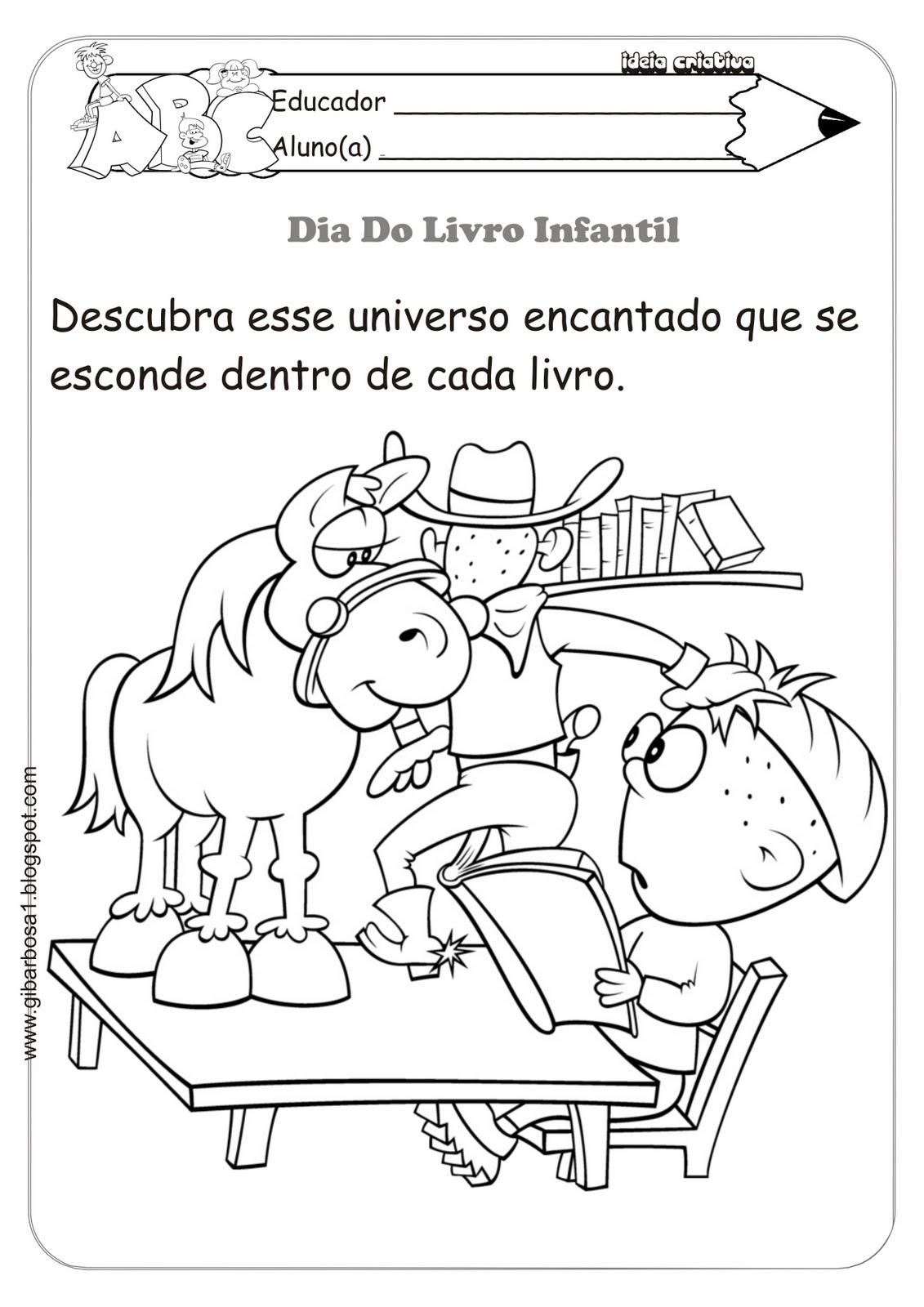 ATIVIDADES ESCOLARES E OUTROS: DIA DO LIVRO INFANTIL ...