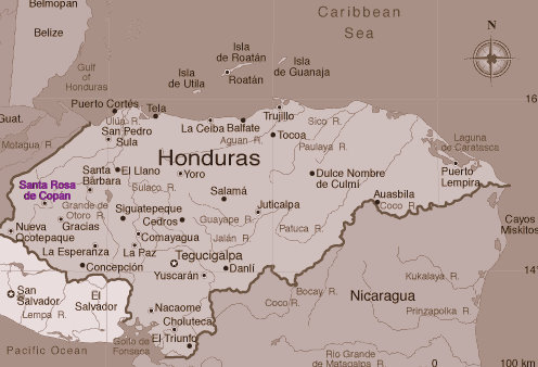 Here is a map of Honduras to