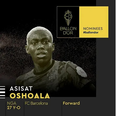 Asisat Oshoala becomes first female African player to get Ballon Dór nomination