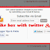 Facebook popup with twitter follow button & Email Subscription form! 