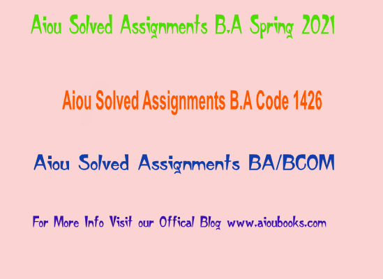 aiou-solved-assignments-ba-code-1426