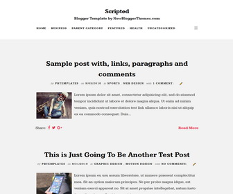 Scripted Responsive Blogger Template