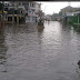 Calles y casas de Tamayo inundadas producto de las lluvias que caen en la zona.
