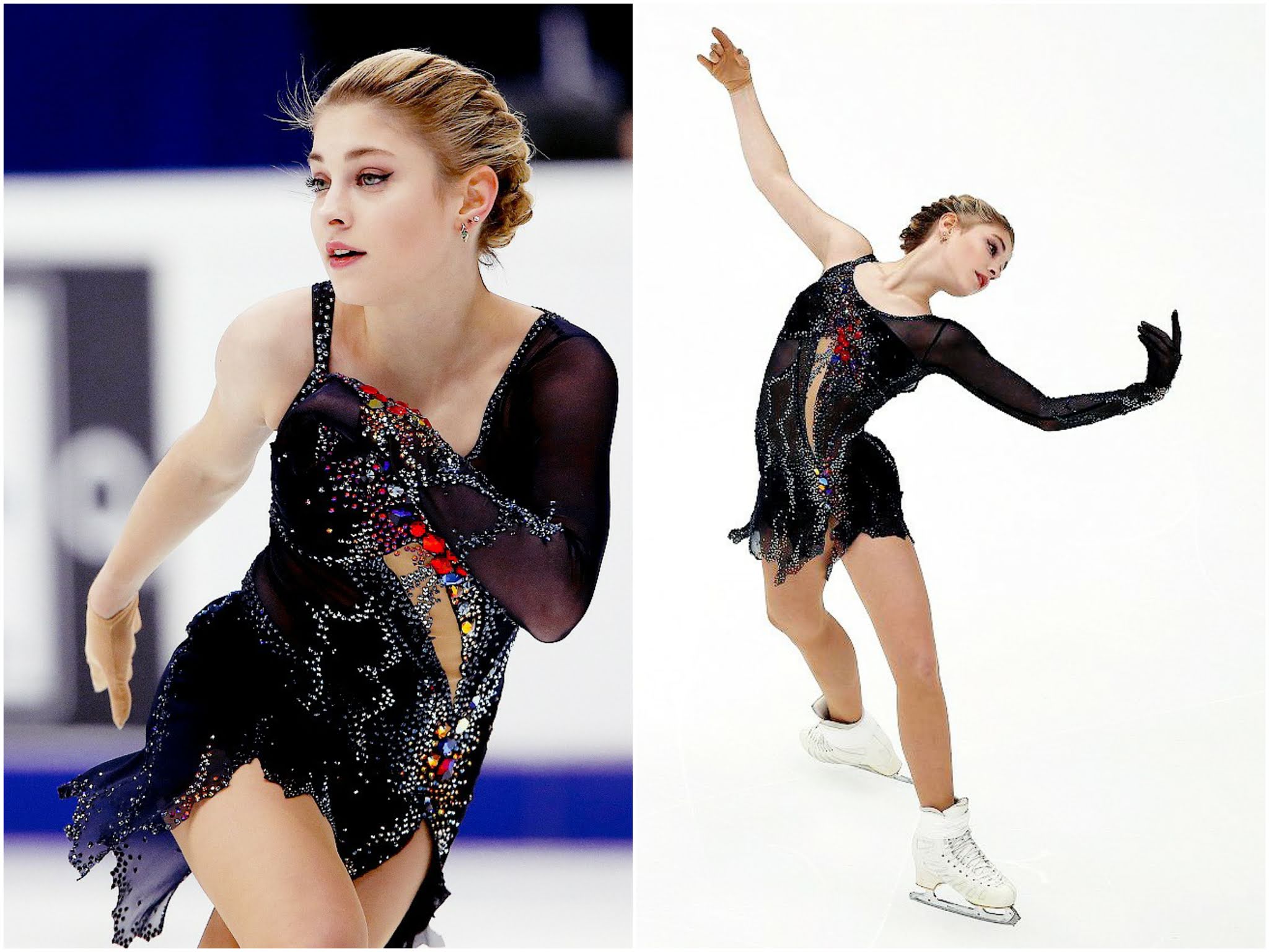 Alena Kostornaia  Figure skating outfits, Ice skating outfit, Skating  outfits