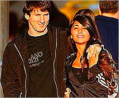 Messi y Antonella Roccuzzo.