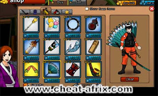 Cheat All in Shop Play Ninja Saga Update Nov 2012 Permanent