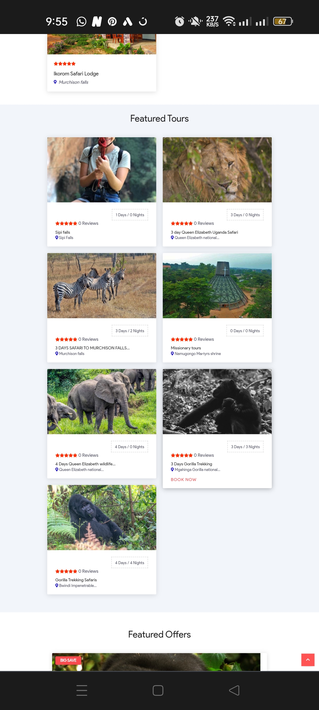 tourism websites in uganda