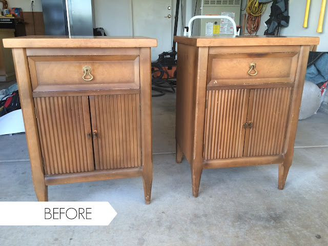 vintage nightstands, vintage end tables, vintage side tables, old nightstands, before and after, thrift store night stands