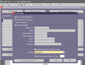 RUN Oracle concurrent request from back end