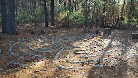 the labyrinth at the First Universalist Society on a sunny morning in November 2016