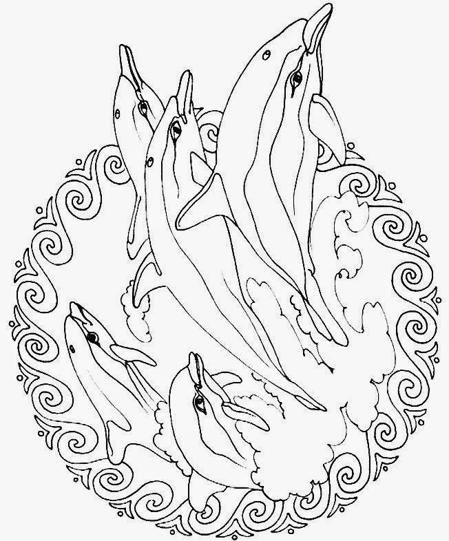 Download Coloring Pages: Fish Mandala Coloring Pages Free and Printable
