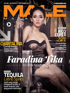 Foto Faradina Tika di Cover Majalah Male Agustus 2014