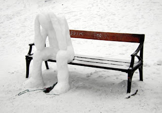 Snow sculptures, snowmen, snowman ideas, snow fun, snowy day, snow play