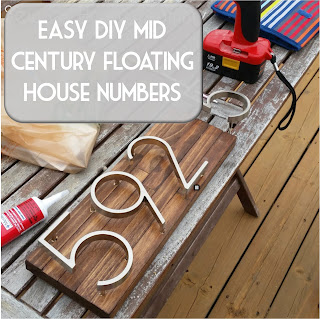 free, easy diy tutorial for mid century floating house numbers by sew at home mummy