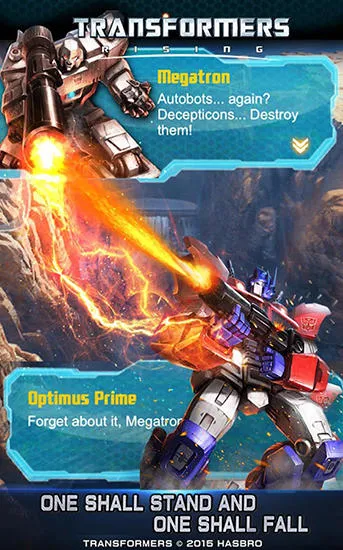 Screenshots of the Transformers: Rising for Android tablet, phone.