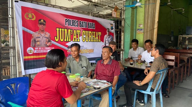 DALAM RANGKA MENCIPTAKAN KAMTIBMAS YANG KONDUSIF, SATRESKRIM POLRES BATU BARA MELAKSANAKAN JUM'AT CURHAT 