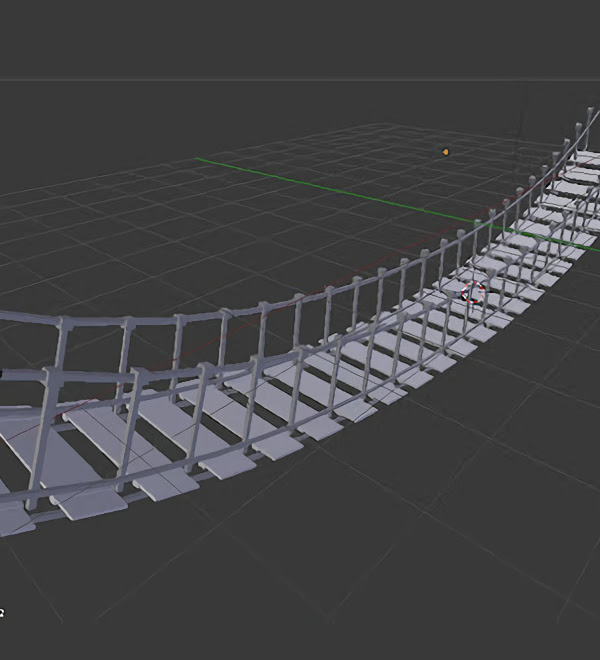 Membuat Objek Jembatan Gantung Menggunakan Blender 3D