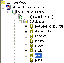 Ilmu Software: Membuat database di SQL Server