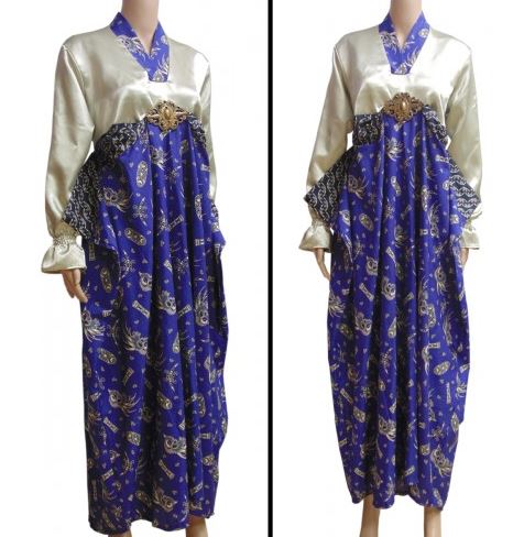 10 Model  Gamis Batik  Kombinasi  Satin  Terbaru  2019