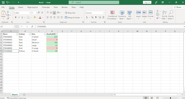 Excel - Main View