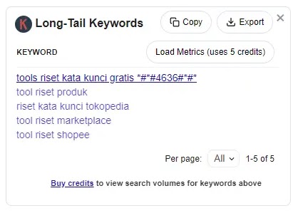 Tools riset kata kunci gratis keyword everywhere