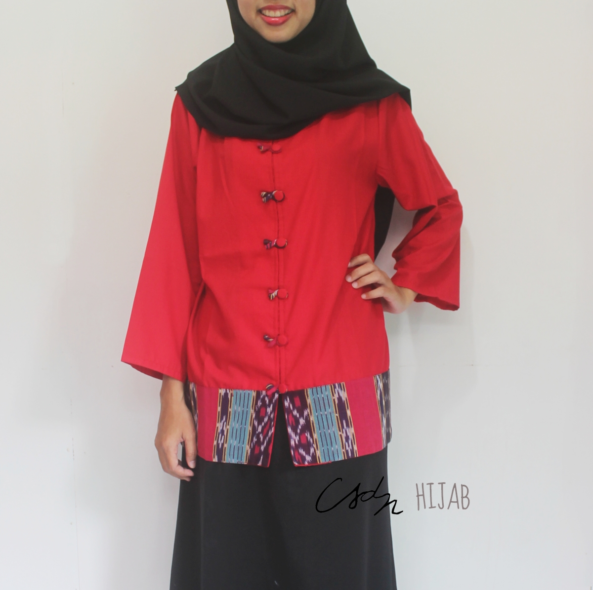 Atasan Model Maharani Katun Ima Variasi Tenun  Csdn Hijab