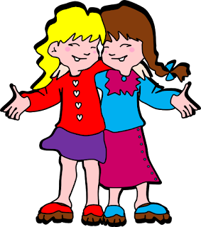 BFF Clipart Free. Best Friends Hugging