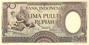 50 Rupiah 1958 (Pekerja Tangan I)