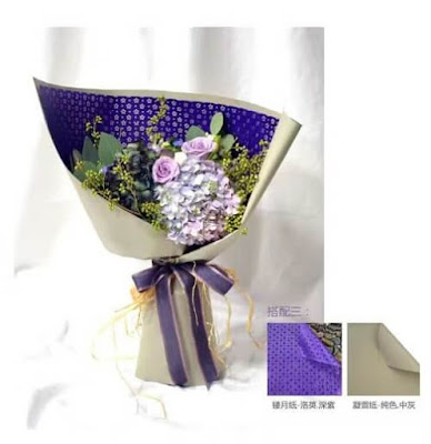 Kertas Buket Bunga / Flower Bouquet Wrapping Paper (Seri LY)