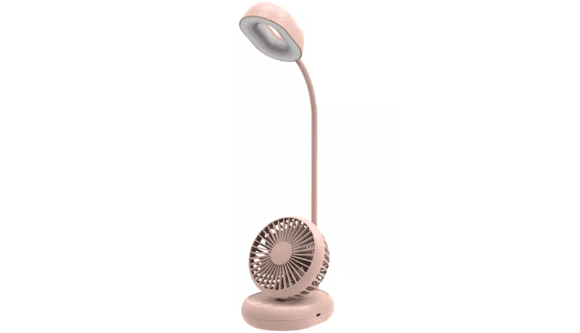 Akari 4” Rechargeable Mini LED Desk Lamp Fan