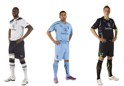 new tottenham hotspur 2010 2011 kits