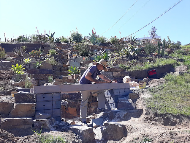 Building a foot bridge over a dry creek