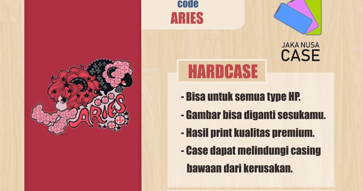 Jual Custom Case: Casing HP Gambar Animasi Zodiak Aries 