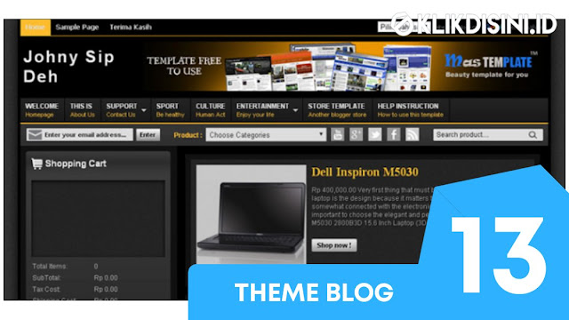 Template Blogger Toko Online Gratis - Template Blogger Responsive Premium Tanpa Cart