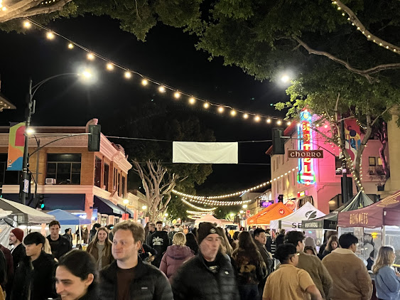 A large crowd at the weekly Downtown SLO Farmers Market on March 6, 2025.