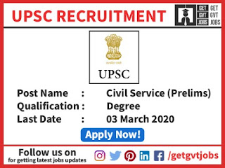 UPSC Recruitment Civil Service