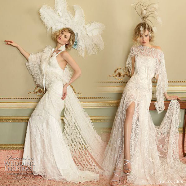 Charm Yolan Cris gowns blonde in lace wedding dress