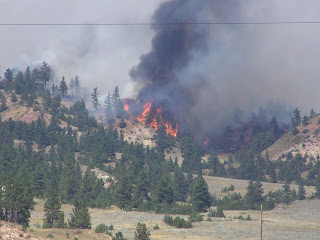 Forest fire at Lame Deer, Montana