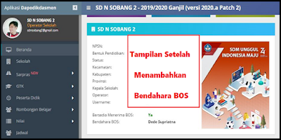 Cara Menambahkan Bendahara BOS di Dapodik