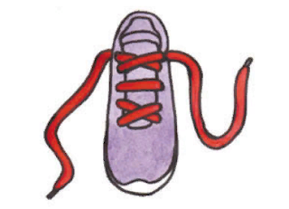 tying shoelaces step-by-step lesson