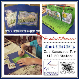 Make-A-State Activity from Home School in the Woods {Product Review}