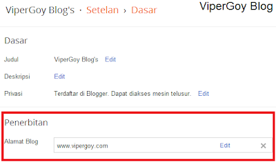 Cara Mengganti Alamat URL Blog Dengan Mudah ViperGoy