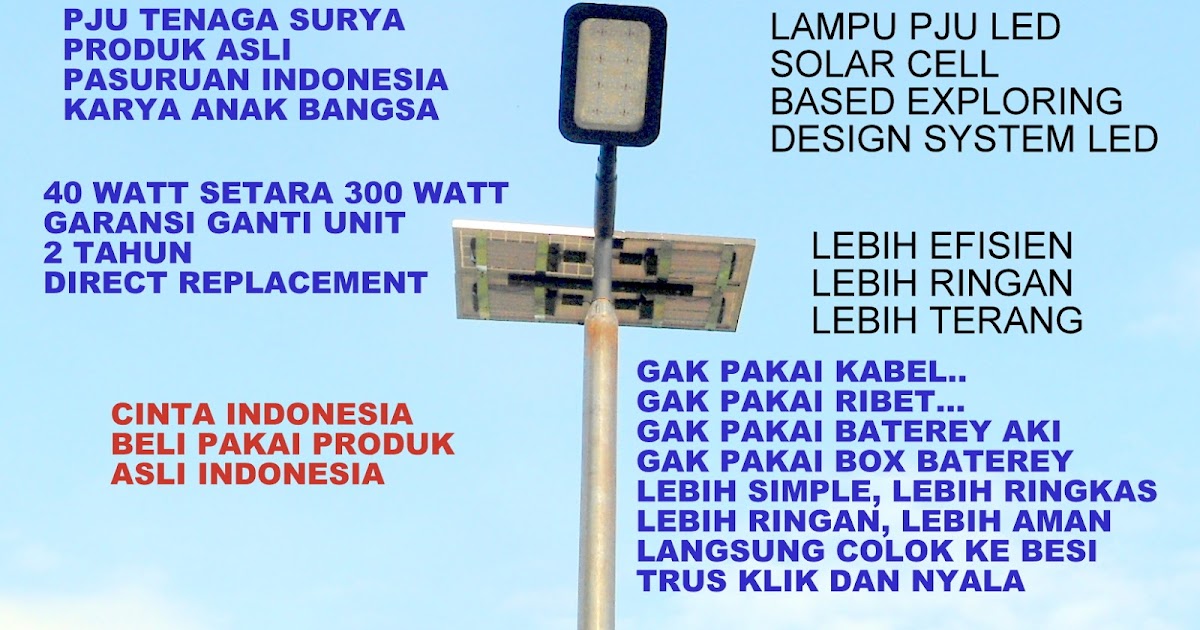 HARGA PJU LED SOLAR  CELL POWER PANEL INDONESIA Lampu  PJU 