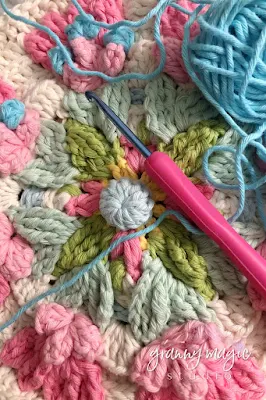 Beautiful colors crocheted together for Hunter's Moon.