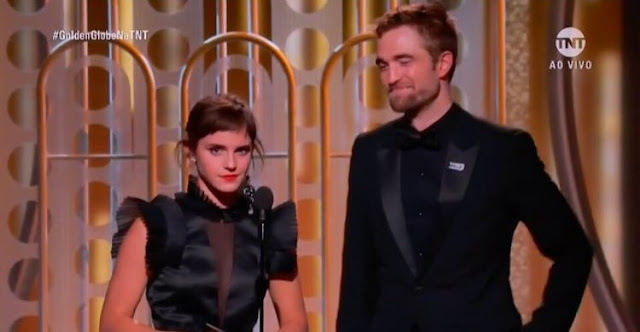 Emma Watson e Robert Pattinson anunciam prêmio no Globo de Ouro 2018 | Ordem da Fênix Brasileira