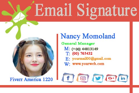 I will create professional design clickable HTML email signature