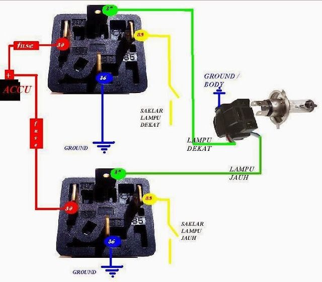 Mobilmogok com Cara Memasang Relay  Lampu 