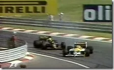 Il sorpasso di Nelson Piquet ad Ayrton Senna