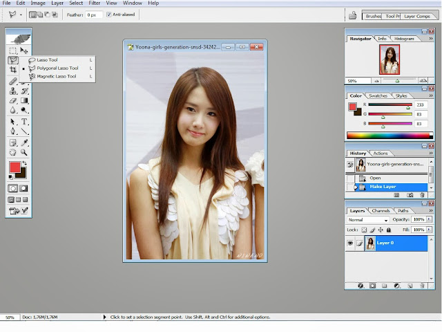 Foto editan yoona SNSD dengan photoshop