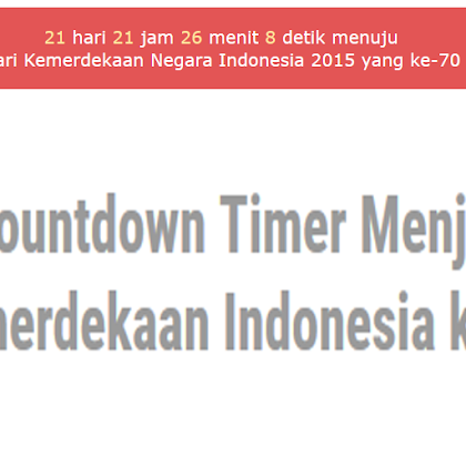 Cara Membuat Widget Countdown Timer Pada Blog Atau Website